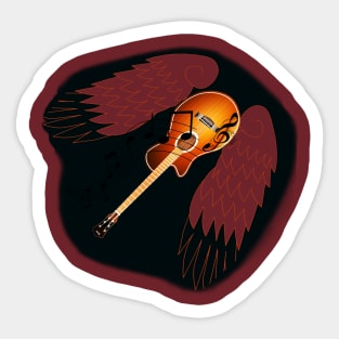 Guitar Angel Sticker